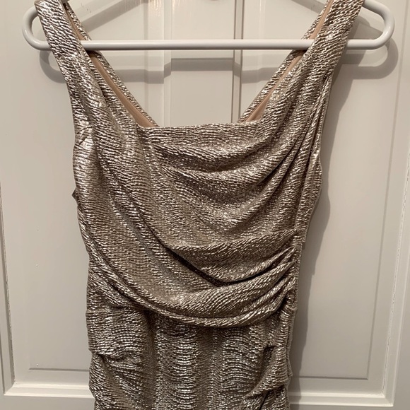 Express Champagne Gold Cocktail Dress - Picture 3 of 5